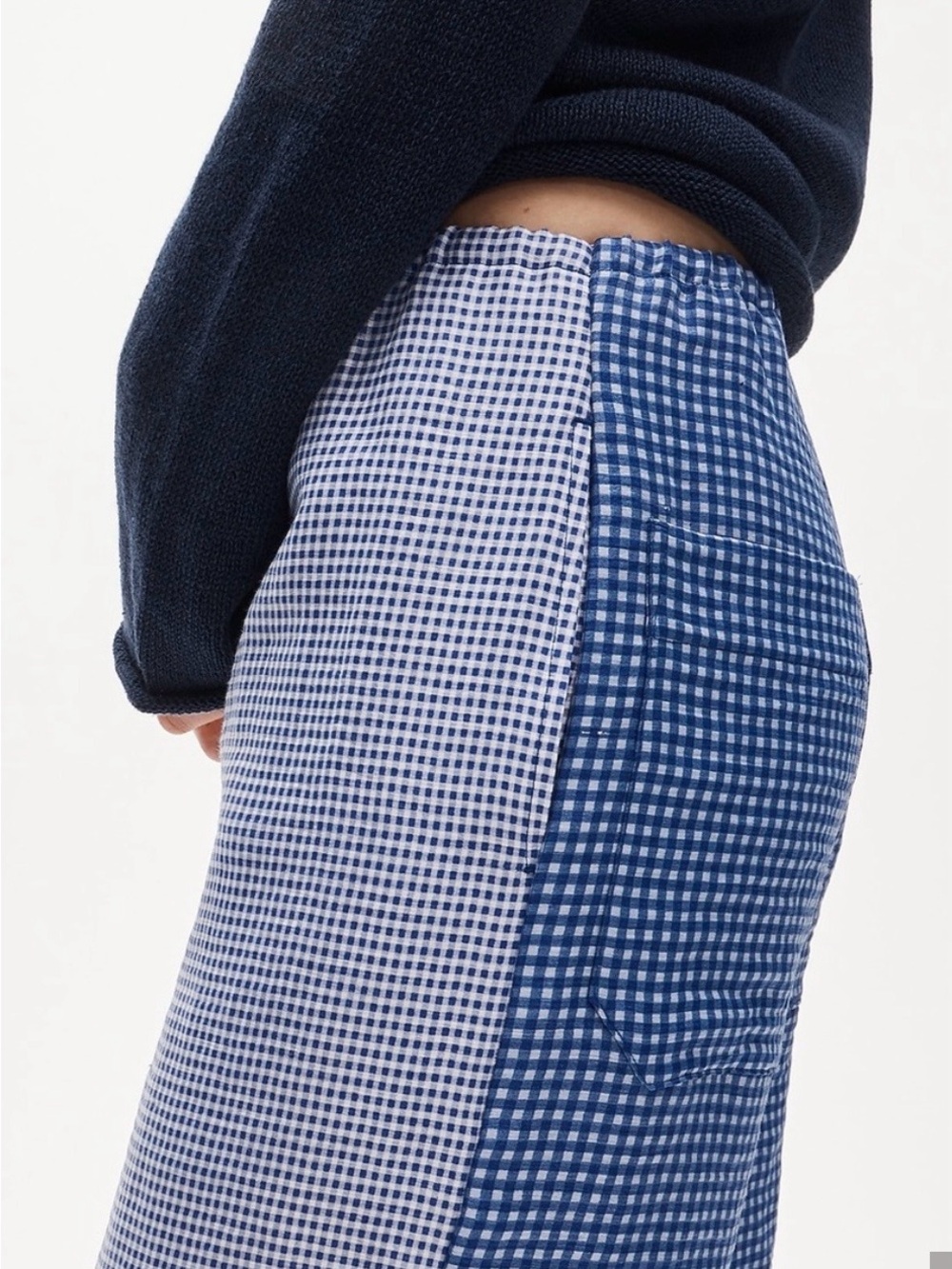 NWT XS JCrew Gingham Luna pants - Picture 4 of 8